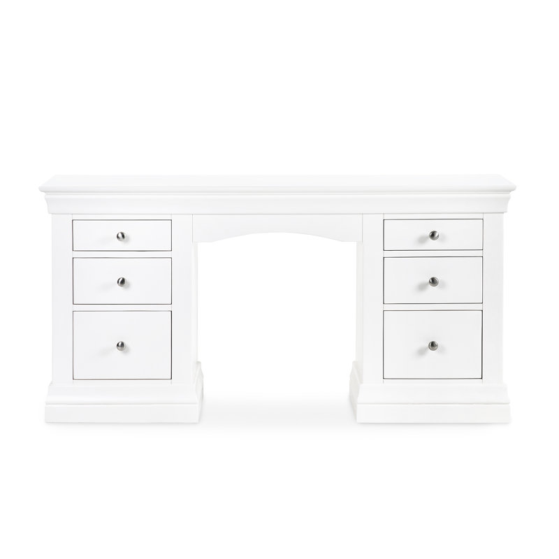 Dial Clermont Dressing Table - Light Grey, Surf White