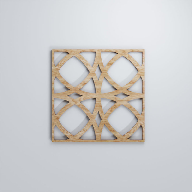 Panneaux muraux décoratifs en bois Fleetwood, Chêne rouge, H 11 3/8 po x l 11 3/8 po x P 1/4 po