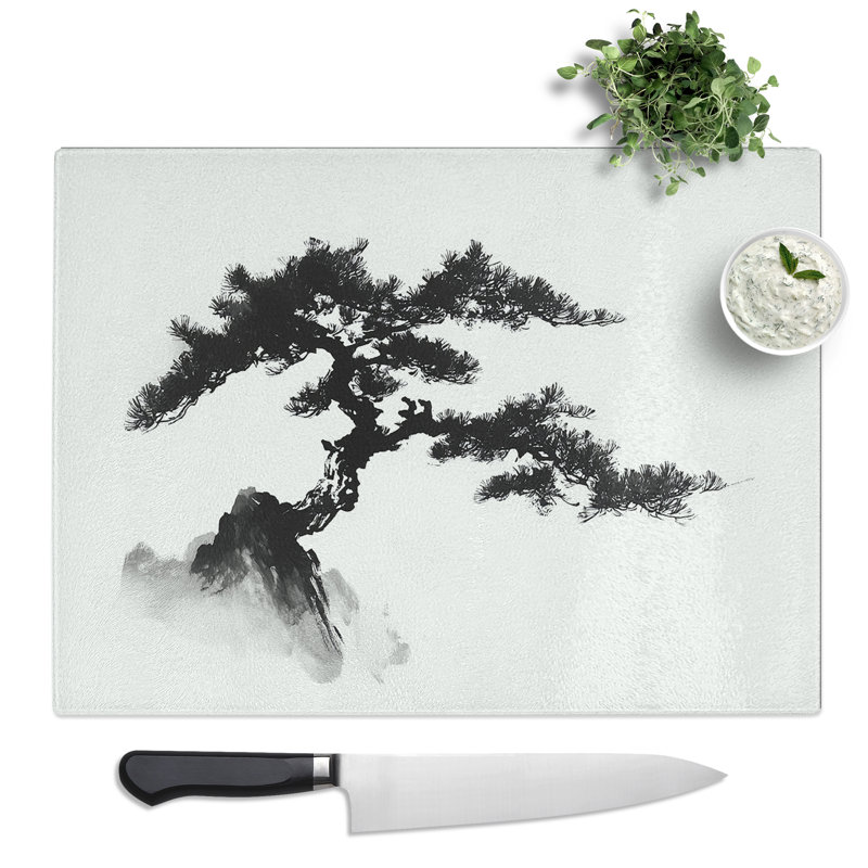 Japanese Tree Vol.1  Glass Chopping Board
