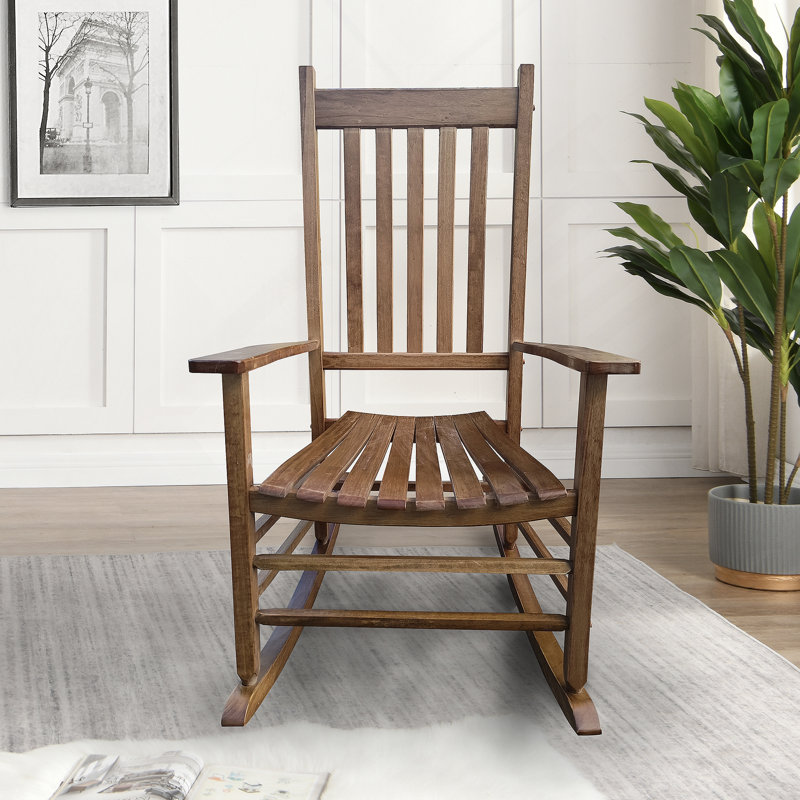 Balcony Porch Adult Rocking Chair Brown