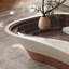Grande table basse créative en forme de bateau durable
