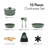 10 Pcs Pots And Pans Set Non Stick, Nonstick Kitchen Cookware Sets Detachable Handle, Induction Pots And Pans Set With Removable Handle, RV Cookware For Camping, Oven Safe, PFOS, PFOA Free, Green