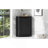 Black Bathroom Cabinet Triangle Corner Storage Cabinet With Adjustable Shelf Modern Style MDF Board-701041759