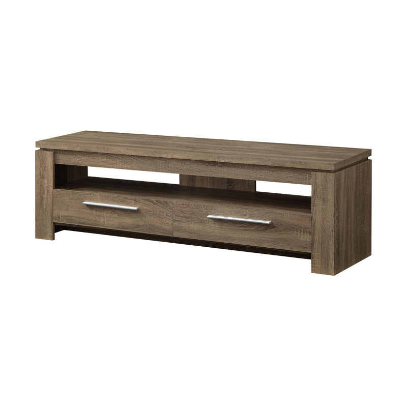 Delors 58.6" W 2 - Drawer Media Console, Brown Wood