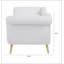 Chaise longue avec accoudoirs à volutes