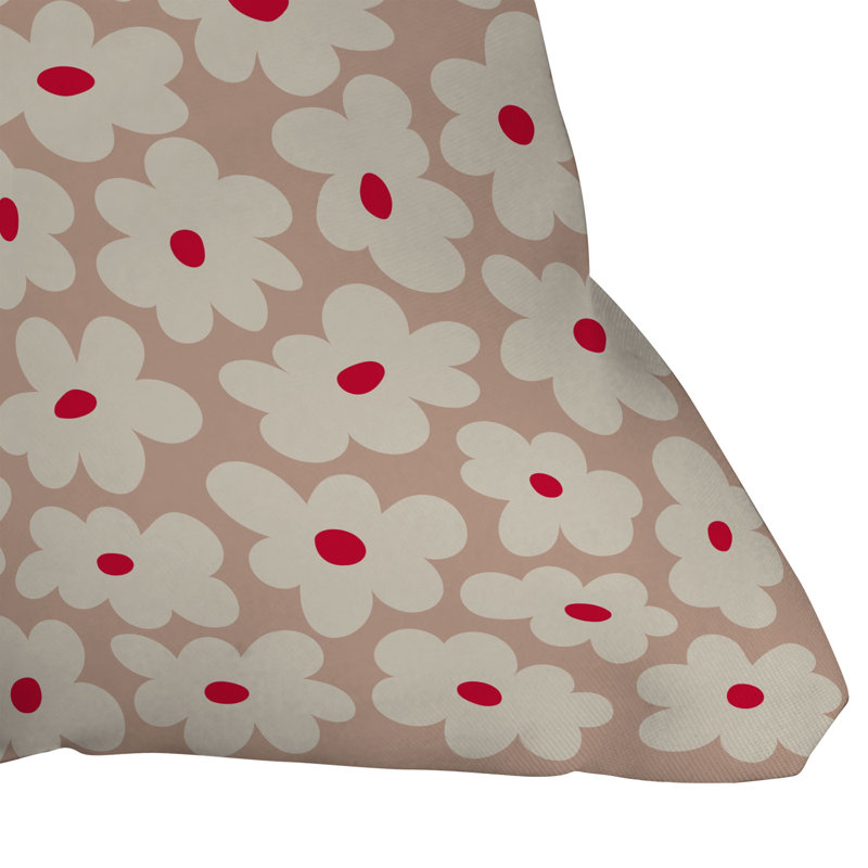  Coussin décoratif floral intérieur / extérieur en polyester, 26 po x 26 po