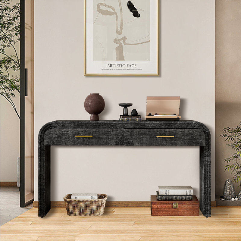 Dajahnae 59 " W Console Table, Antique Black