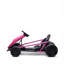 Kart de dérive électrique ajustable à siège de course avec structure en polypropylène et structure en acier, rose, L 45,25 po