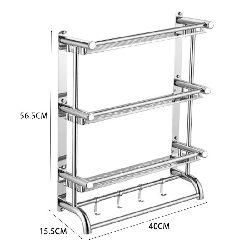 Dejsha Stainless Steel Wall Mounted Required Bathroom Shelves