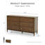 Commode 6 tiroirs avec rebords arrondis Eichelberger