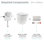 Système de support de réservoir de toilette encastré 2 pi x 6 pi Fantome pour toilette dos à mur (siège non inclus)