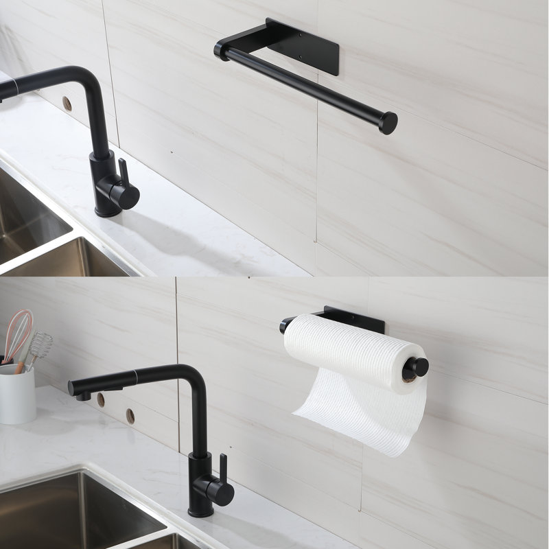 Wall Mounted Toilet Paper Holder, Black