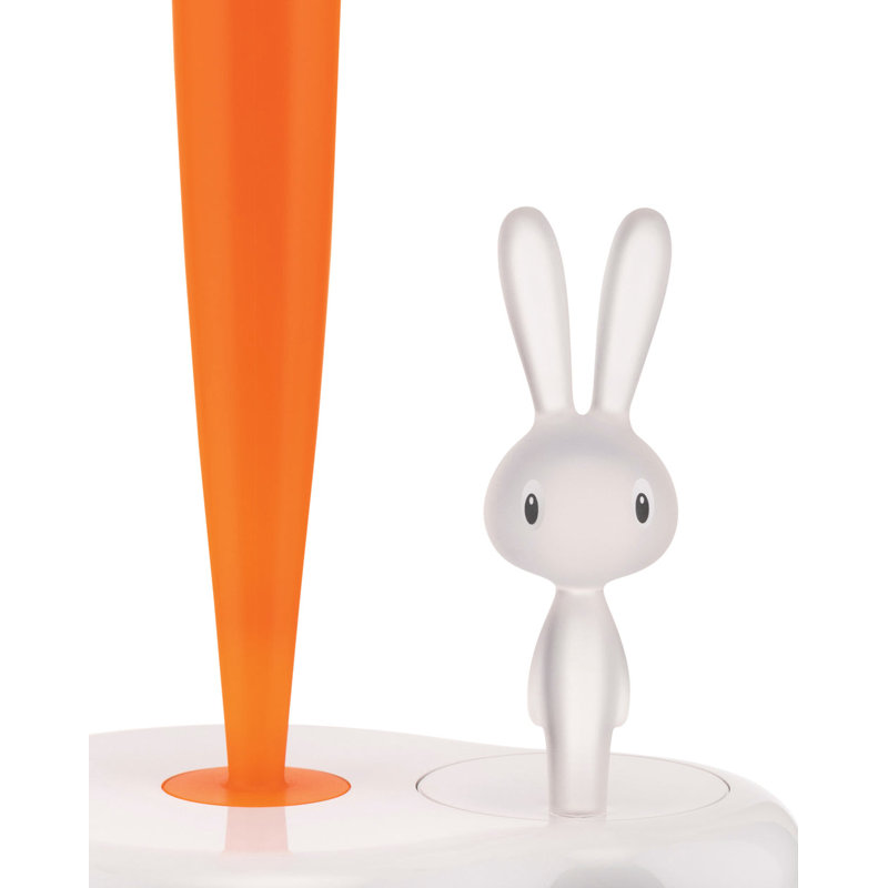 Bunny & Carrot Kitchen Roll Holder, 13.39", Green