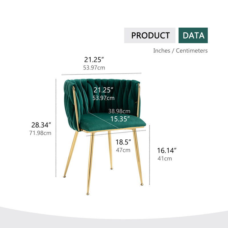 Chaise de salle à manger, 4, Vert
