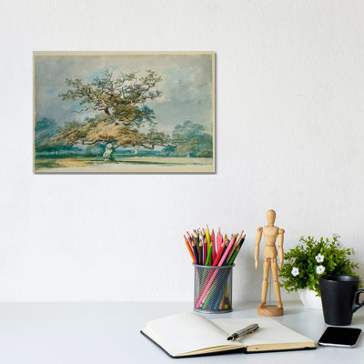 Un paysage avec un vieux chêne - Giclée sur toile tendue avec châssis