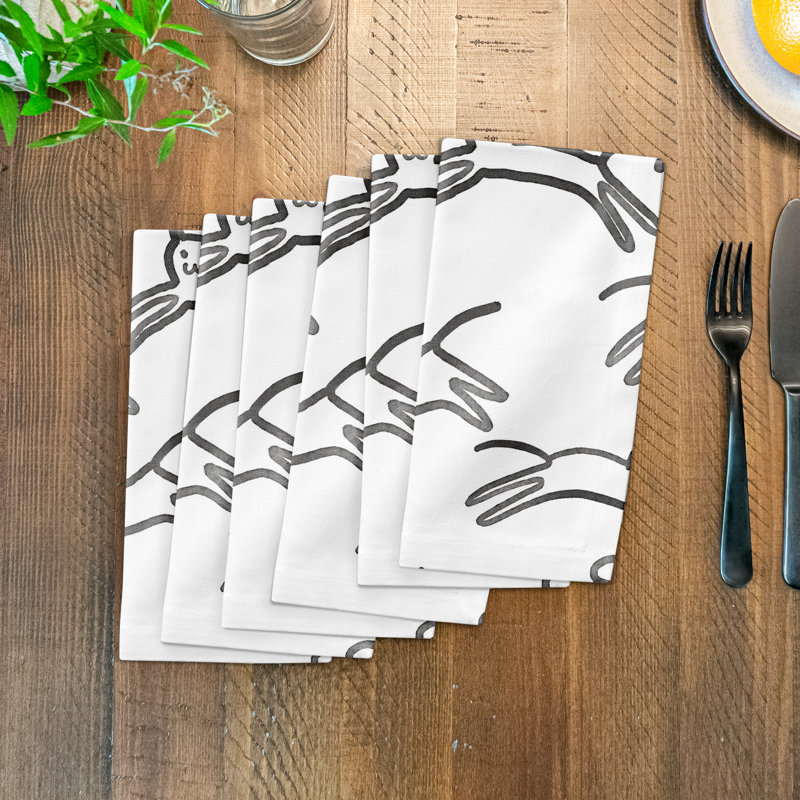 Cotton Animal Print Square Napkin