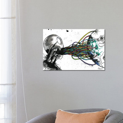 Color Through Sound Robot 1 Piece Wrapped Canvas Wall Art