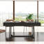 Bureau d'ordinateur 70,87 "Modern Black Modern, bureau d'étude et de travail, pieds en Y en métal