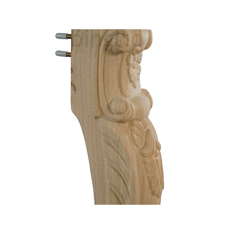 BingLTD - 30 1/4" Tall Unfinished Rubberwood David Dining Table Leg - (TL-DAVID TABLE LEG)