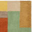 Tapis bleu / brun / beige en laine touffeté à la main Amier-2037414288