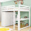 Lit mezzanine double avec garde-robe et bureau-2017880164