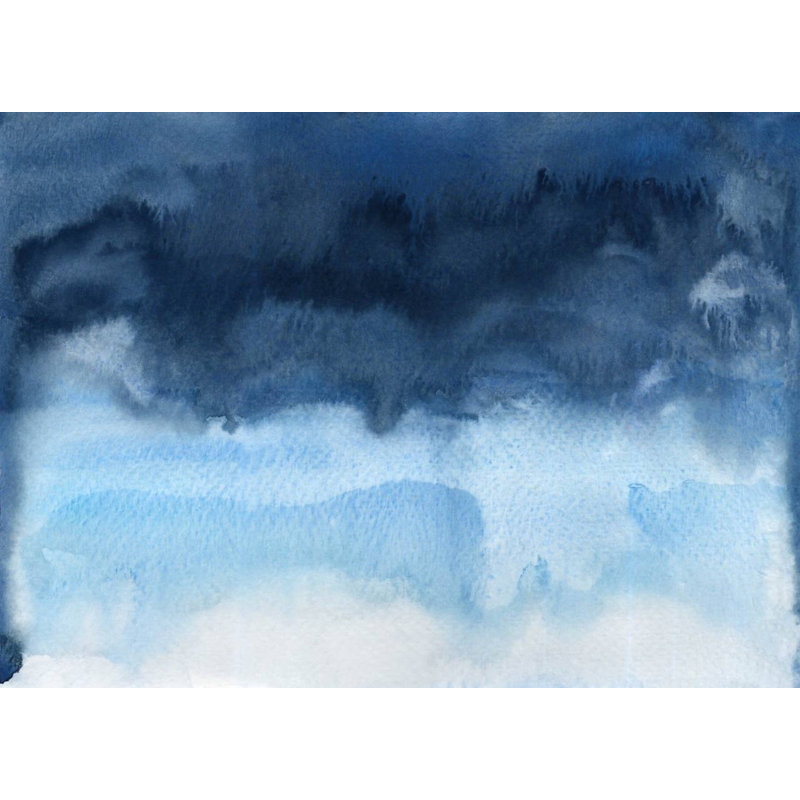 Papier peint amovible art bleu foncé, blanc et bleu Art Design, L 9 po x l 15 po