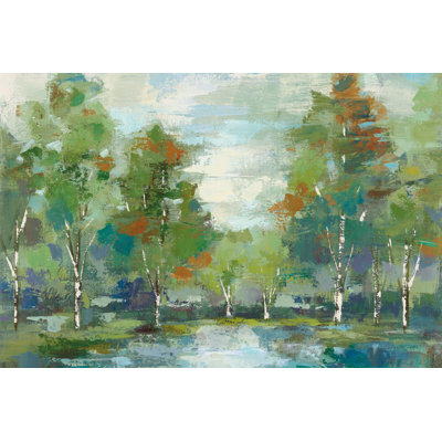 Forêt à l'aube turquoise