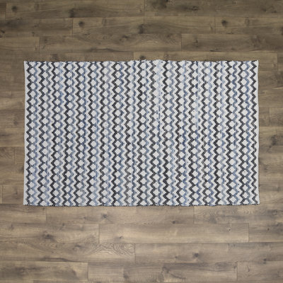Haqeem Hand Woven Cotton Chevron Rug