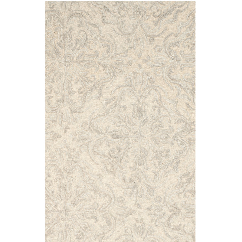 Ferrera Hand-Tufted Wool Ivory Area Rug, Rectangle 10' x 14'