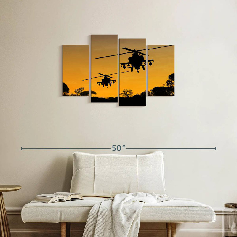 Mait Helicopter Sunset Operation, 22" H x 36" W