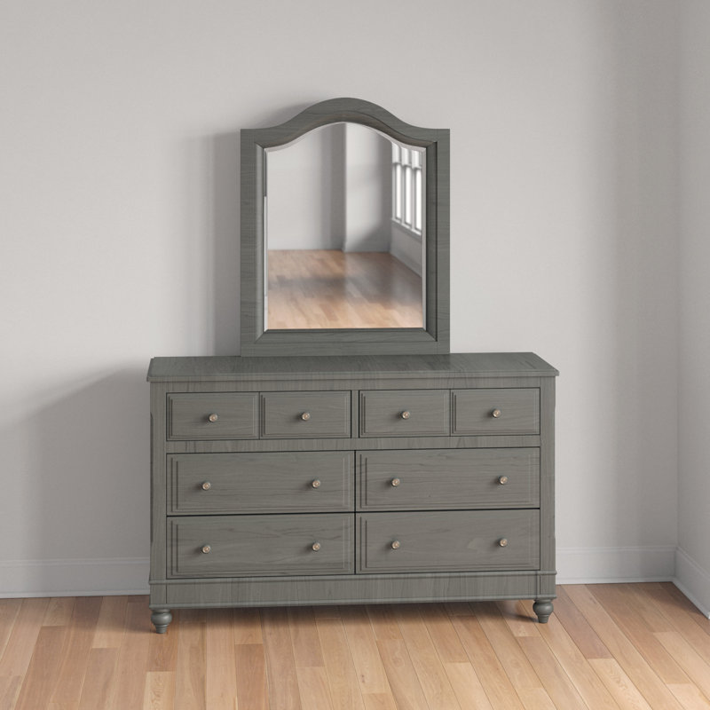 Commode double 8 tiroirs avec miroir Adriel