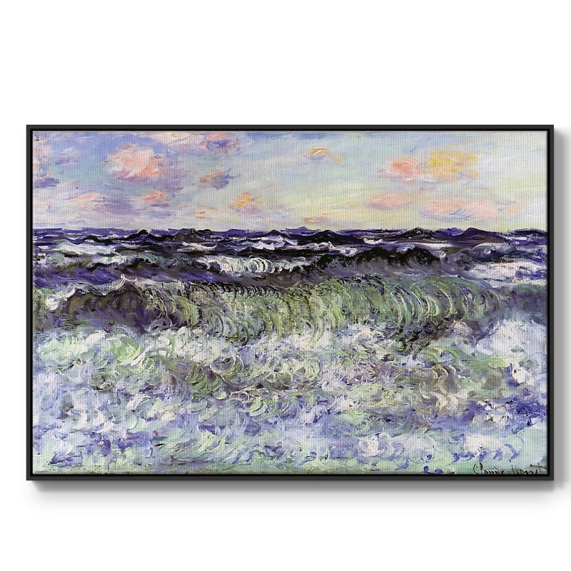 Étude de la mer, 1881, Toile avec cadre flottant noir, H 17 po x l 25 po x P 2 po