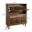 Armoire de rangement, moderne, rangement pour chaussures, noyer 31,5 po, indépendant médiévale, clôture avec 2 tiroirs rabattables