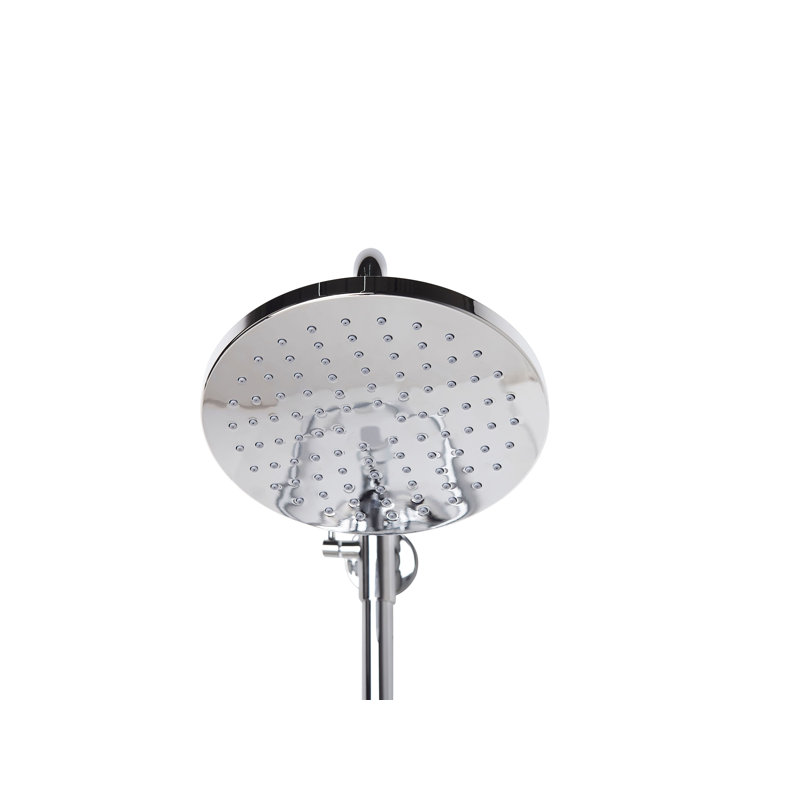 Almond Thermostatic Shower with Dual Head, Silver
