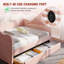Lit de jour Gingham avec 2 tiroirs de rangement et port USB, forme ondulée-728224158-728224154