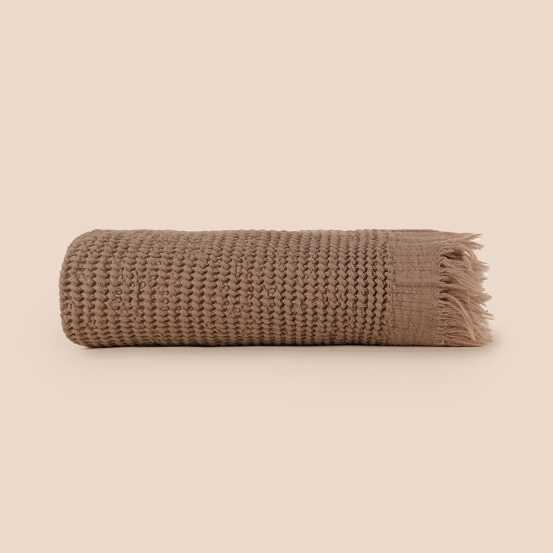 Cotton Blend Beach Towel, Beige