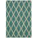 Perryman Geometric Handmade Tufted Aqua Blue/Beige Indoor/Outdoor Area Rug