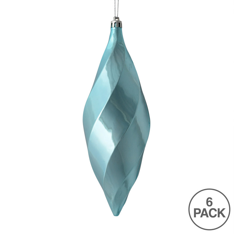 Solid Finial Ornament, Baby Blue