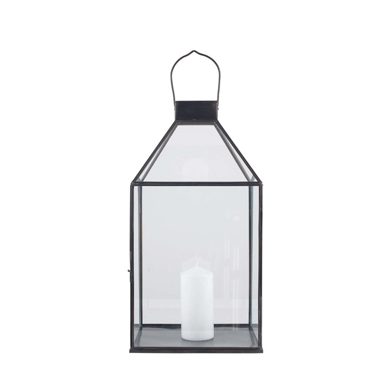 Tabletop Lantern, Matte Silver