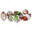 Ornements de Noël en verre 9 carats 9 carats argent et rouge 3,25 po
