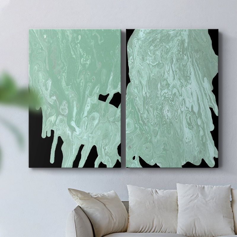 Toile tendue sarcelle I-Premium Gallery bleu sarcelle - prête à être accrochée, H 27 po x l 18 po