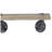 Oak and Sandy Black Rectangle Wall Shelf
