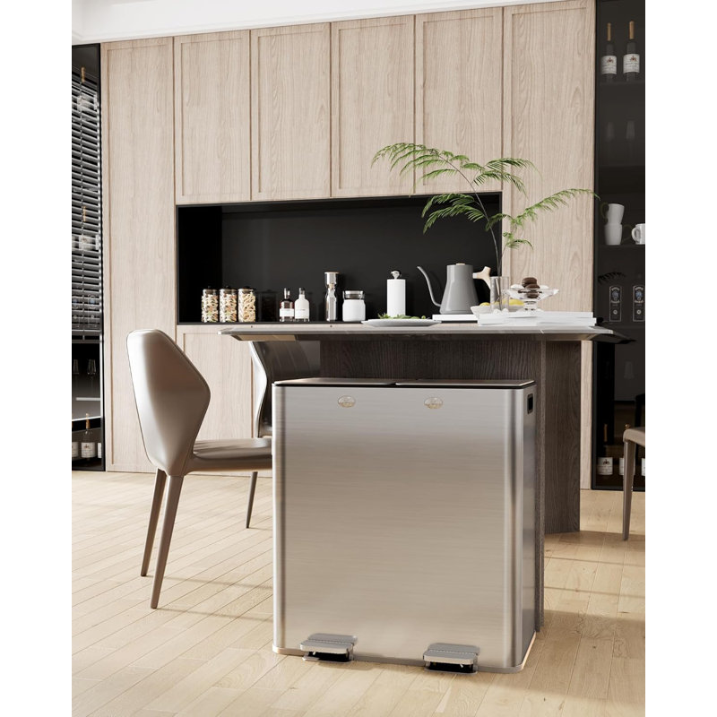 Poubelle commerciale en acier inoxydable 60L / 16Gal