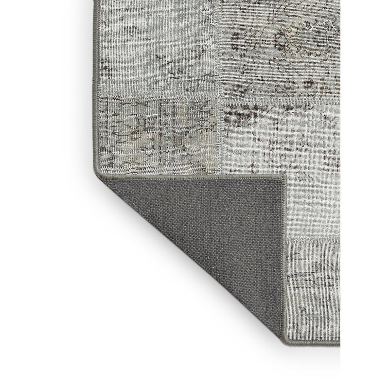 Tapis contemporain gris / beige, Rectangle 5 pi x 7 pi
