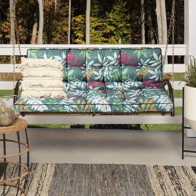 Porch Swing Cushions, 3 Seats Swing Cushions For Outdoor Furniture Waterproof , Glider Cushion Replacement Thicken 4" For Porch,Garden