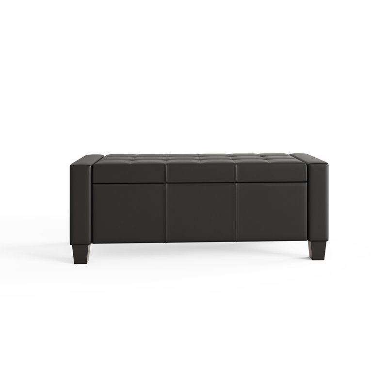 Ashley Upholstered Storage Bench, Black