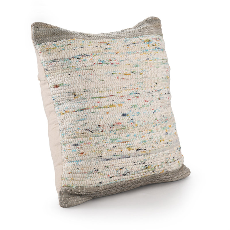 Reversible Pillow Insert, Gray/Off-White  Abstract