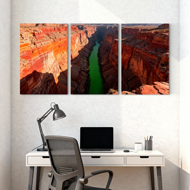 Scénario et paysages urbains Grand Canyon River, H 24 po x l 48 po