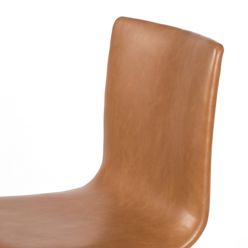 Diaw Swivel Upholstered Stool with Metal Frame, Sonoma Butterscotch Top Grain Leather, Bar Stool (30.25" Seat Height)