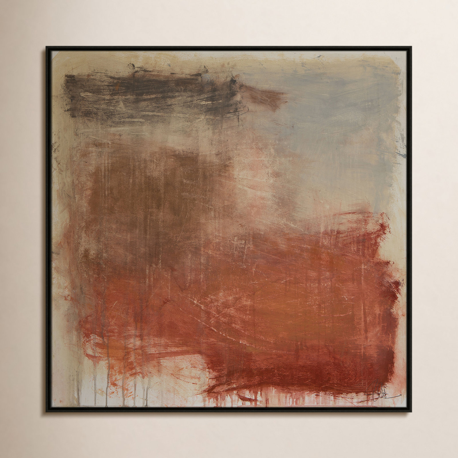 Colin "Autumn Over The Riviera" Print, 41.5" H x 41.5" W, Espresso